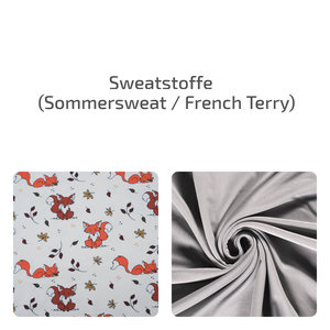 Sweatstoffe (Sommersweat / French Terry), gemustert und unifarben