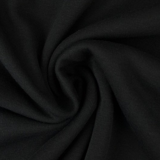 Sweatstoff Alpenfleece unifarben in schwarz